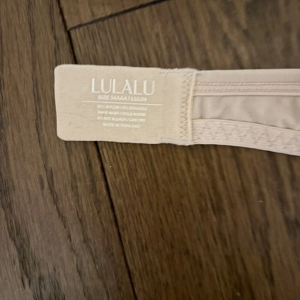 NWT Lulalu Zuri Beige Wirefree Push Up Bra Size 34AAA - Picture 5 of 6